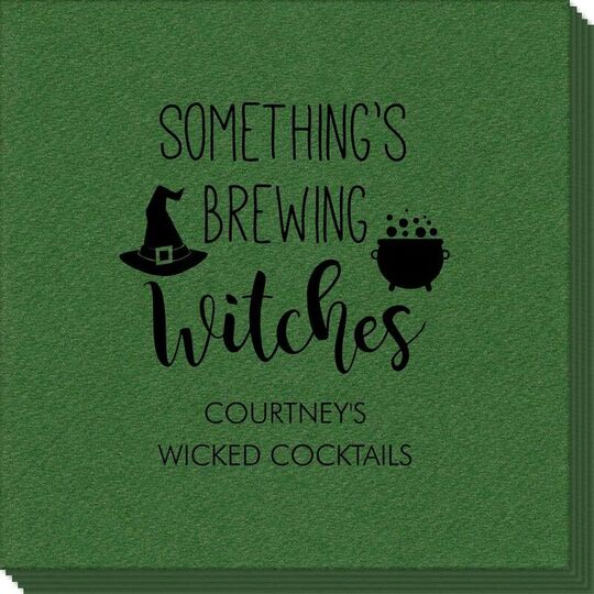 Something's Brewing Witches Linen Like Napkins
